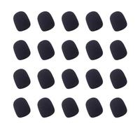 ViaGasaFamido 20 Coperture in Schiuma per Microfono Lavalier, Filtri Microfonici Stabilizzanti per la Riduzione del Rumore per Un'uscita Audio Chiara, Perfette per le Esibizioni, 2x1,7x1,7 Cm (BLACK)