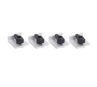 ViaGasaFamido 4pcs T Trail Stop Block Set con Manopole Dritta Kit Short Short Kit Alluminio in Lega Fixation Bidirezionale Fissaggio Fai Te il Legno Universale per il Routing di Levigatura