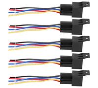 ViaGasaFamido 5 Pezzi Cablaggio per Trasporto per Auto, DC12V 40A 5 Via Cablaggio Prese con Fili con Etichetta di per Camion Automobilistica Van Motorcycle Boat