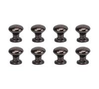ViaGasaFamido 8 Pezzi in Miniatura Tavolo da Bambola Tavolo 1:12 Mobili in Scala Tavolo da tè Laterale Rotondo Modella per la Decorazione della Scena del Salotto delle Bambole (BLACK)