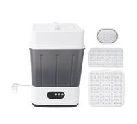 ViaGasaFamido Asciuga Biberon Elettrico, Sterilizzatore a Vapore a Doppio Strato 2 in 1 e Asciugatrice può Contenere da 6 a 12 Biberon, con Controlli Intelligenti per la Sicurezza Igienica (Spina