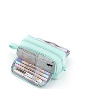 ViaGasaFamido Astuccio Rosa Multistrato, Cancelleria Resistente, Tasca con Cerniera per Artisti e Impiegati, Presa Facile, (GREEN)