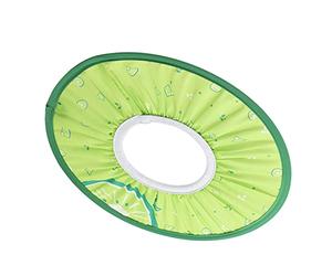 ViaGasaFamido Bambino Shampoo Doccia Berretto, Strappare- Confortevole Elastico Interno Cerchio Doccia Berretto Bambino-safe Visiera Protettore per Bambino Bambini (Green) Cartoon