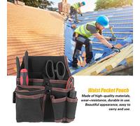 ViaGasaFamido Borsa per Utensili Elettricisti, Supporto per lo Stoccaggio della Cintura degli Strumenti, Materiale Durevole, Ampio Spazio, Cinghia di Fibbia Impermeabile, Portatile, Regolabile,