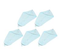 ViaGasaFamido Cappello per Asciugare i Capelli, Confezione da 5, (BLUE)
