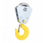 ViaGasaFamido Carrucola Snatch Block 2 Ton con Gancio e Cuscinetto per | Occhiello girevole con rotazione a 360 gradi, puleggia in acciaio Mn, chiusura a scatto di sicurezza, scanalature di