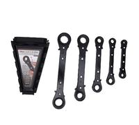 ViaGasaFamido Chiave a Cricchetto a Doppia estremità, Dal Design Compatto e Salvaspazio, Cricchetto Reversibile con Presa a 12 Punti, con Acciaio CR V Trattato Termicamente, per Progetti