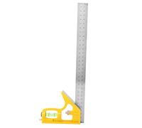 ViaGasaFamido Combinazione Rigno Ad Angolo Quadrato, Strumento di Misurazione della Lavorazione del Legno in Acciaio Inossidabile 180 °, 135 °, 90 °, 45 °, Orizzontali, Righello Separato, Incisione