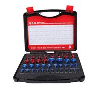 ViaGasaFamido Controllore della Filettatura di Dadi e Bulloni da 50 Pezzi, 27 Imperiali 23 Metrici Identificatore di Filettatura Staccabile in Lega di Alluminio con Dimensioni Incise, per un