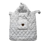 ViaGasaFamido Copertura per, Coperta per Passeggino Antivento e Protezione Solare con Cappuccio Giocoso a Forma di Cartone Animato, per Neonati e Bambini da 0 a 12 Mesi (Beige)