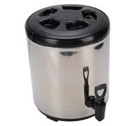 ViaGasaFamido Dispenser per Bevande Isolato da 6 Litri Dispenser per Bevande in Acciaio Inossidabile 304 con Manico per Zuppa di Succhi di tè Al Latte Caldo e Freddo (SILVER)