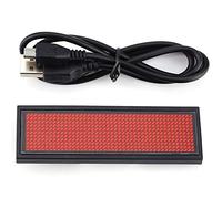 ViaGasaFamido Distintivo del Nome del LED Rosso, Badge del Nome del LED Rosso, 110-240 V LED Rosso Scorrimento del del Badge del Nome del Badge del Messaggio del Tabellone, Segni del Negozio