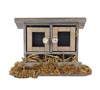 ViaGasaFamido Dollhouse Chicken Coop Chicken Ornament Micro Landscape 1/12 Scala Accessorio da Giardino per Bambini Piccoli