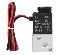 ViaGasaFamido Elettrovalvola per Solenoide Ad Aria Elettrica Valvola Diretta Agizione Acqua Rapida Olio D'aria Air Air 2Posizione 3 Valica in Lega in Lega di Alluminio G1/8in 0~1 MPA per il (DC12V)