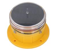 ViaGasaFamido Faro Solare LED Giallo Impermeabile, Fanale Navigazione Visibile 2,5 Nm per Barca, Mare, Lago e Acquacoltura, Luci Sicurezza Marittima a Energia Solare