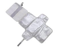 ViaGasaFamido Fasciatoio per Neonato Tappetino per Pannolini Pieghevole Portatile con Tasca per Salviette Panno Oxford Impermeabile per la Cura del Bambino da Viaggio 34,1 X 21,3 Pollici (GRAY)