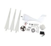ViaGasaFamido Generatore Eolico Magnetico Generatore Eolico da 500 W con Fibra di Nylon a Magnete Permanente a 3 Pale Controller MPPT 12 V per Lampione Stradale Ibrido Solare (24V)