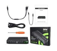 ViaGasaFamido Gruppo di continuità UPS da 36 W, Display a LED Interfacce Multitensione Commutazione Continua con Batteria Al Litio per Router Fotocamere Piccoli Dispositivi Elettronici (Spina