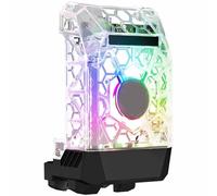 ViaGasaFamido Guscio della Testina di Stampa 3D, Alloggiamento Anteriore Trasparente per P1P P1S X1E con Condotto della Ventola di Raffreddamento con Luce RGB Supporto per L'app di Controllo Web