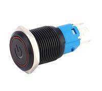 ViaGasaFamido Interruttore del Pulsante Push con Lampada a LED, Aspetto di Fascia Alta e Duratura per l'Interruttore in Metallo, Protezione 1-pin 1no1nc, IP65 (3-6VDC)