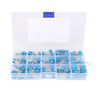 ViaGasaFamido Kit Compatto Ad Alta capacità 300pc Assortiti 15 Valori con Etichetta, Ideali per Professionisti Elettronici, Comoda Conservazione
