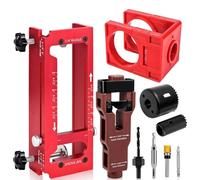 ViaGasaFamido Kit di Installazione per Cerniere per Porte in Lega di Alluminio, con Seghe a Tazza e Punte da Trapano per L'installazione di Cerniere e Serrature per Porte da Cucina in Legno