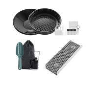 ViaGasaFamido Kit Portatile per Panning Dell'oro 12 Pollici Scatola per Chiuse in Lega di Alluminio con Borsa di Stoccaggio Vaschetta per Setaccio per Classificazione Dell'oro per la