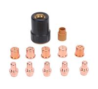 ViaGasaFamido Kit Punta Elettrodo Taglierina Al Set 12 Pezzi PR0016 PD0088-12 PE0007 PC0003 per Torcia Versa Cut 40A CB50 con Struttura in Ottone Diametro 1,2 Mm