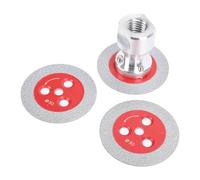 ViaGasaFamido Lama per Diamantata da 3 Pezzi per Incisione Disco Diamantato Lama per Diamantata 50 Mm 2 Pollici con Flangia Filettata 5/8 Pollici-11 per Marmo Granito Pi