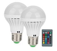 ViaGasaFamido Lampada a Lampadina RGB, Luce Cambia Colore Dimmerabile E27 con Telecomando, Ideale per la Decorazione della Camera da Letto di Casa