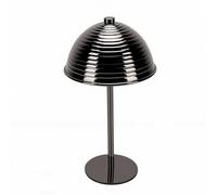ViaGasaFamido Lampada da Tavolo retrò Ferro Batteria Al Litio 2000mAh Cordless Touch Control 3 Colori Dimmerabile LED Piccola Illuminazione Regolabile per Camera da Letto Comodino Ristorante (BLACK)
