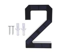 ViaGasaFamido Luce Solare a LED da 9 Pollici per Numero Civico con Rilevamento Automatico Dell'illuminazione Dal Crepuscolo All'alba Segnaletica Moderna Impermeabile per Indirizzo con Sensore