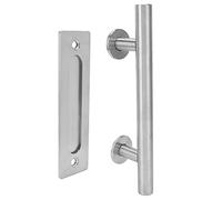 ViaGasaFamido Maniglia per Porta della Stalla, Maniglia in Acciaio Inossidabile, per Armadio a Doppio Lato 30x6,5 Cm per Porte Scorrevoli, Capannoni, Armadi