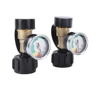 ViaGasaFamido Manometro, Misuratore di Pressione Rilevatore di Perdite Indicatore Livello Gas per Serbatoi da 5 a 40 Libbre con Connettori QCC1 POL, Universale per Barbecue Grill