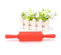ViaGasaFamido Mattarello in Silicone Rullo per Pasta Rullo per Pasta con Impugnatura Comoda per Superficie Antiaderente per Uso Alimentare per Cuocere Biscotti Noodle (rosso)