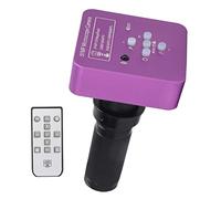 ViaGasaFamido Microscopio USB HD 51MP, Telecomando e Obiettivo C Mount 120X per Ispezione Industriale, Educazione, Laboratorio (Spina europea)