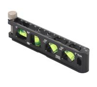 ViaGasaFamido Mini Livella Magnetica Livella a Bolla Piccola Strumento Righello in Lega di Alluminio 6 Pollici con 4 Magneti 4 per la Misurazione Dell'angolo del Condotto del Tubo