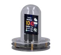 ViaGasaFamido Orologio Nixie Tube Retro, Display Digitale 12/24 Ore con Luci LED per Arredamento Cyberpunk, Idee Regalo Originali per Appassionati di Design Anni 70
