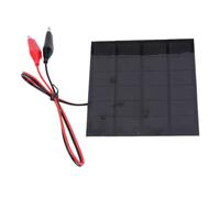 ViaGasaFamido Pannello Solare Monocristallino da 2W 6V con Clamp/Holder, Scheda di Ricarica Solare Fai -da -Te per Caricatore di Lampada per Giocattoli, Adatto per Giocattoli Solari, Luci Solari,