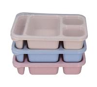 ViaGasaFamido Portapranzo Portatile Impilabile, Contenitore per Alimenti in Plastica con 4 Scomparti per la Preparazione dei Pasti, Ideale per la Scuola e il Lavoro (Stile 3)