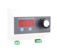 ViaGasaFamido Potenziometro con Display Digitale, 10KΩ 2W Potenziometro Programmabile per Montaggio su Guida a 4 Cifre con Memoria di Spegnimento per Inverter PLC Regolatore di velocità