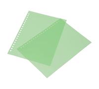 ViaGasaFamido Proteggi Foglio Opaco A5 con 20 Fori, 50 Pezzi, Copertina in Plastica PP con Design Traslucido Anti-sbirciatina per Report di Notebook (GREEN)