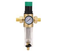 ViaGasaFamido Regolatore di Pressione dell'acqua, Ottone e Acciaio Inossidabile con Filtro Lavabile, 3/4 Pollici, per la Protezione dei Sistemi Idrici Domestici e l'alta Efficienza