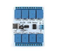 Viagasafamido Scheda Relè USB 8 Canali 12V 10A, Commutazione Programmabile via PC, Interfaccia FTDI, per Automazione Robotica, PCB FR4 93x70x16mm
