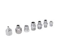 ViaGasaFamido Set Adattatori per Aerografo Raccordi a Disconnessione Rapida in Acciaio Inossidabile Kit da 7 Pezzi per Pistole a Spruzzo Compressori Forniture di Verniciatura Professionali