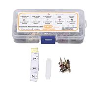 ViaGasaFamido Set di Chiodi Decorativi, Acciaio Al Carbonio, 2 Modelli con 4 Colori, Ideali per Progetti di Mobili e Falegnameria