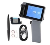 ViaGasaFamido Stampante a Getto D'inchiostro Portatile Mini HD LED Touch Screen da 4,3 Pollici Smart CPU con Cartuccia Nera da 42 Ml per la Stampa di Codici QR con Numeri di a Barre