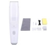 ViaGasaFamido Tagliacapelli per Bambini con Aspirapolvere IPX7 Impermeabile Ricaricabile Cordless Tagliacapelli per Bambini con 3 Pettini Guida Basso Rumore (WHITE)