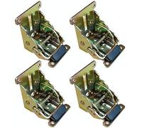 ViaGasaFamido Tavolo Staffe Gambe Pieghevole Cerniera Pesante Duty 90 Gradi Angolazione Angolare 4 Pc Mobili Carni Pieghevoli per Scrivania Tabella Farmetto a Letto con Viti (Colore assortito)