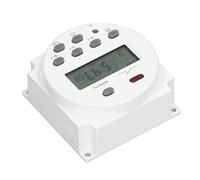 ViaGasaFamido Temporizzatore Digitale LCD, Interruttore relè Programmabile con Memoria Batteria, 16 on 16 Off per Luci Stradali e Controllo Elettronico (DC12V)